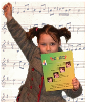 Kind met muziekboek